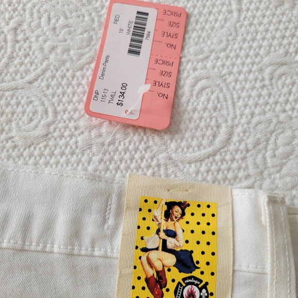 NWT Red Engine white flared boot cut jeans size 31 size 10 - Picture 4 of 11